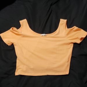 Women's orange/peach crop top